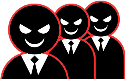 詐欺の複数の犯罪者 